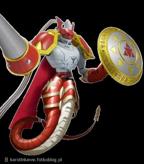 Serpentomon z Tarczą Aegis  (11.09.23) - Wymyślony przeze mnie Digimon 