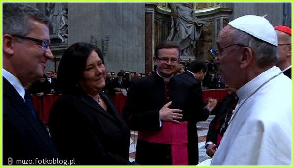 Para prezydencka RP na spotkaniu z papieżem Franciszkiem - Watykan 19 marca 2013 r.
