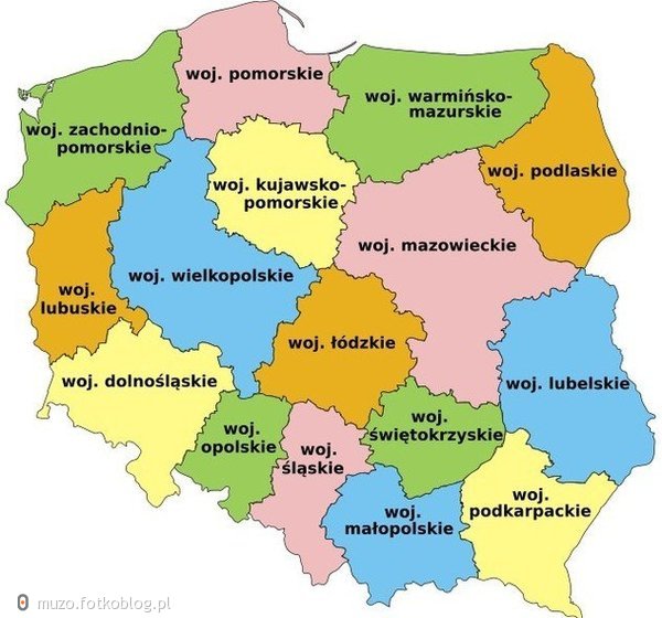 Polskie województwa-2013