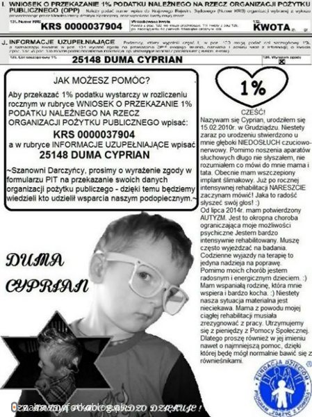 Pomóżcie Cypriankowi