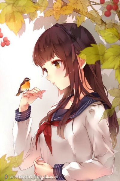 dziewczyna i ptaszek