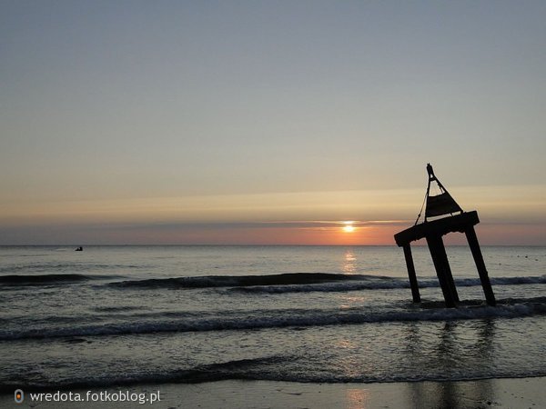 wschód słońca ,plaża w Chłapowie