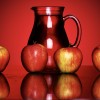 Apples and pitcher with juice  ::  