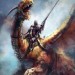 Dragon Rider  :: 
Torn by the northern winds fallen angel, without wings.
With sword in hand said all, that the pain  